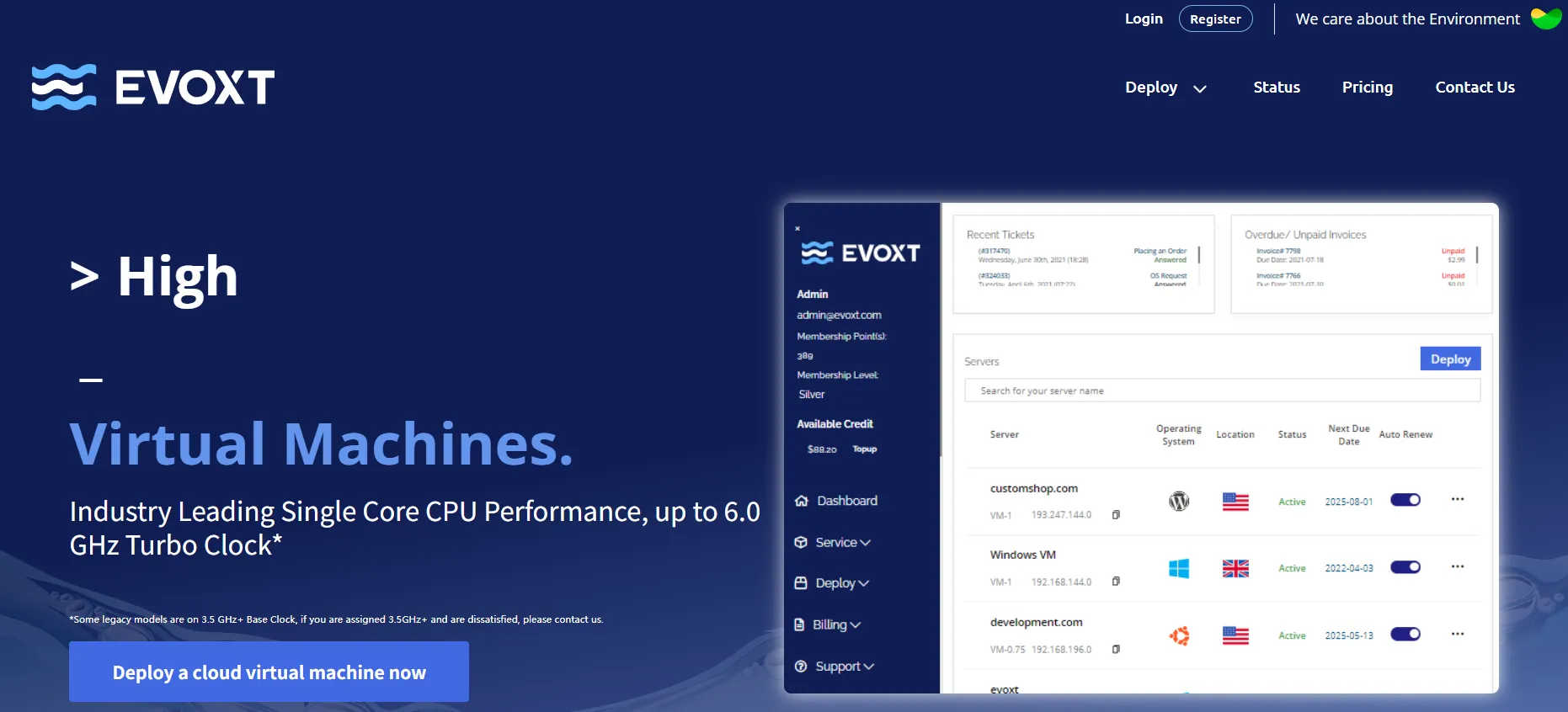 Evoxt 官网首页截图